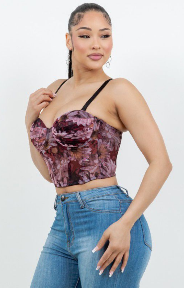 Blusa estampada de tirantes