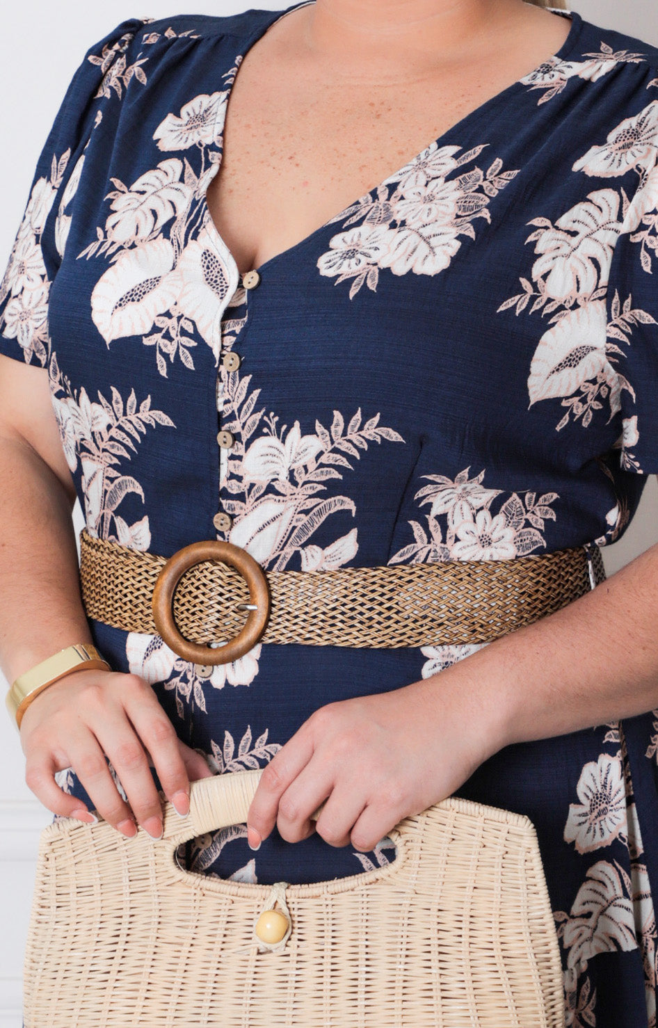 Vestido estampado con cinturón - VESTIDO LARGO CURVY Boutiquemirel 