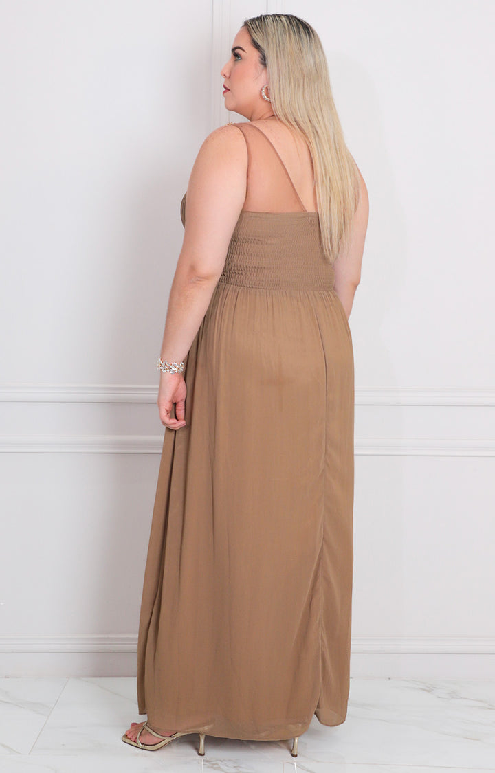 Vestido largo de tirantes - VESTIDO LARGO CURVY Boutiquemirel 