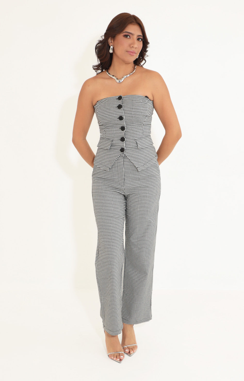 Conjunto strapless vichy - CONJUNTO Boutiquemirel 