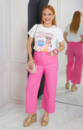 Pantalón wide leg de tiro alto