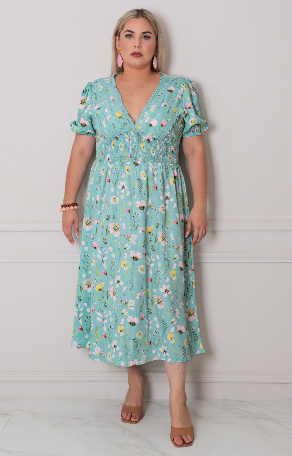 Vestido estampado floral - VESTIDO LARGO CURVY Boutiquemirel 