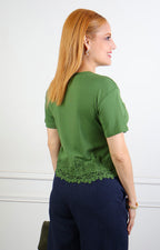 Blusa con encaje decorativo