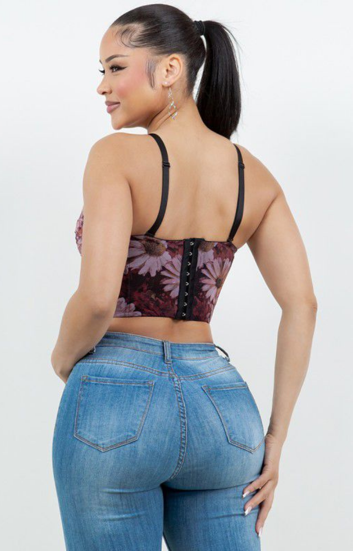 Blusa estampada de tirantes