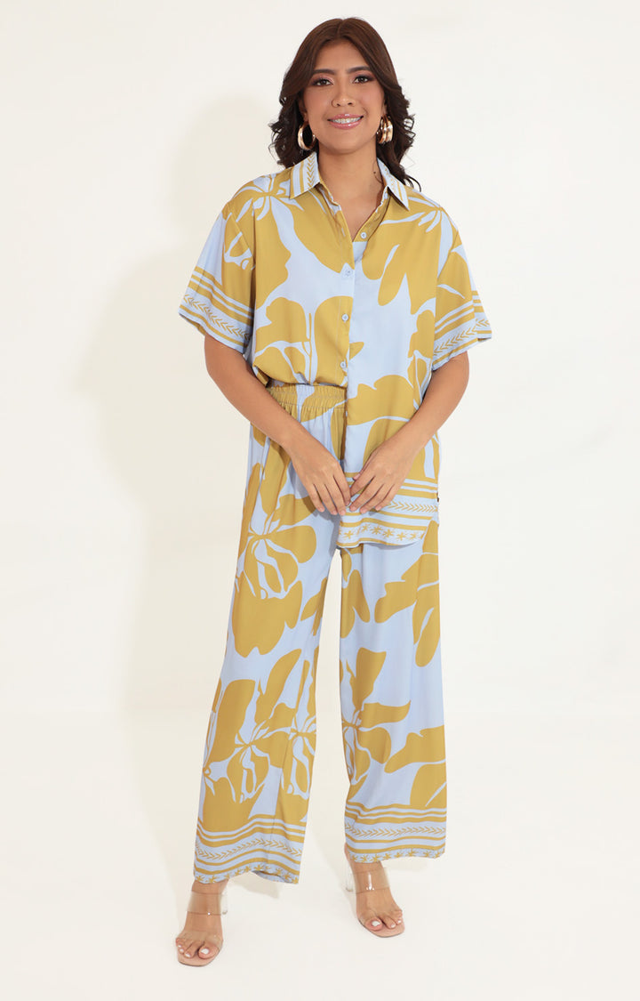 Conjunto mostaza estampado - CONJUNTO Boutiquemirel 