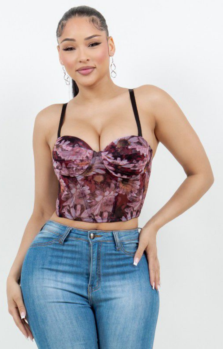 Blusa estampada de tirantes