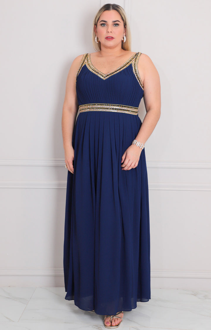 Vestido largo de tirantes - VESTIDO LARGO CURVY Boutiquemirel 