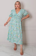 Vestido estampado floral - VESTIDO LARGO CURVY Boutiquemirel 