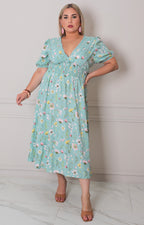 Vestido estampado floral - VESTIDO LARGO CURVY Boutiquemirel 