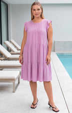 Vestido suelto con olanes - VESTIDO CORTO CURVY Boutiquemirel 
