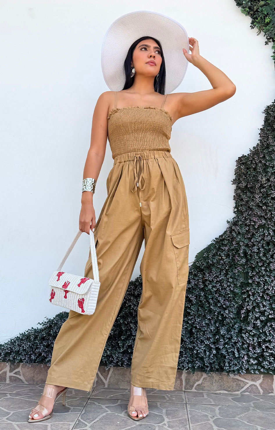 Palazzo kaki con elástico - PALAZZO LARGO REGULAR Boutiquemirel 