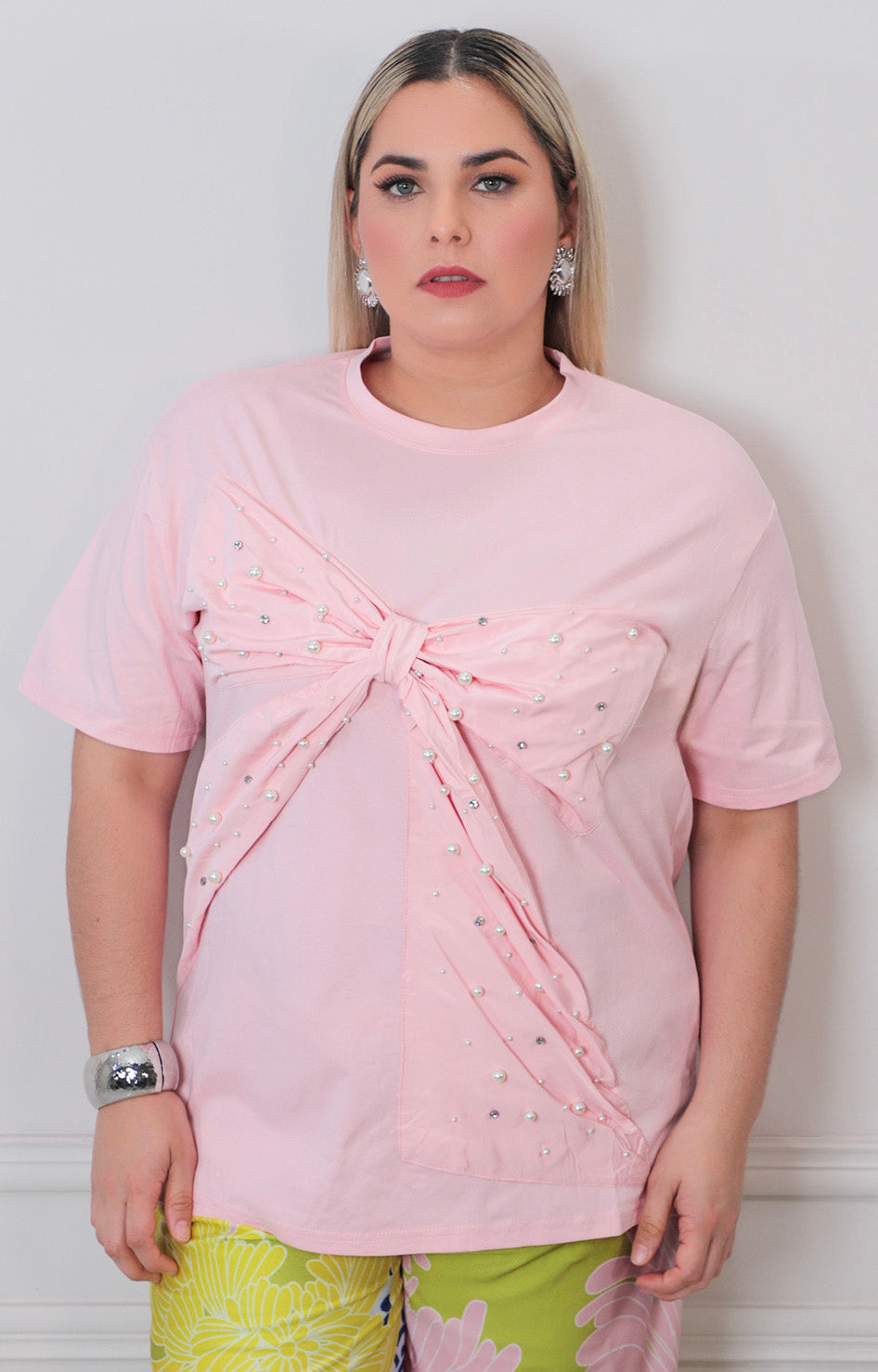 Blusa blanca con moño - BLUSAS CURVY Boutiquemirel 