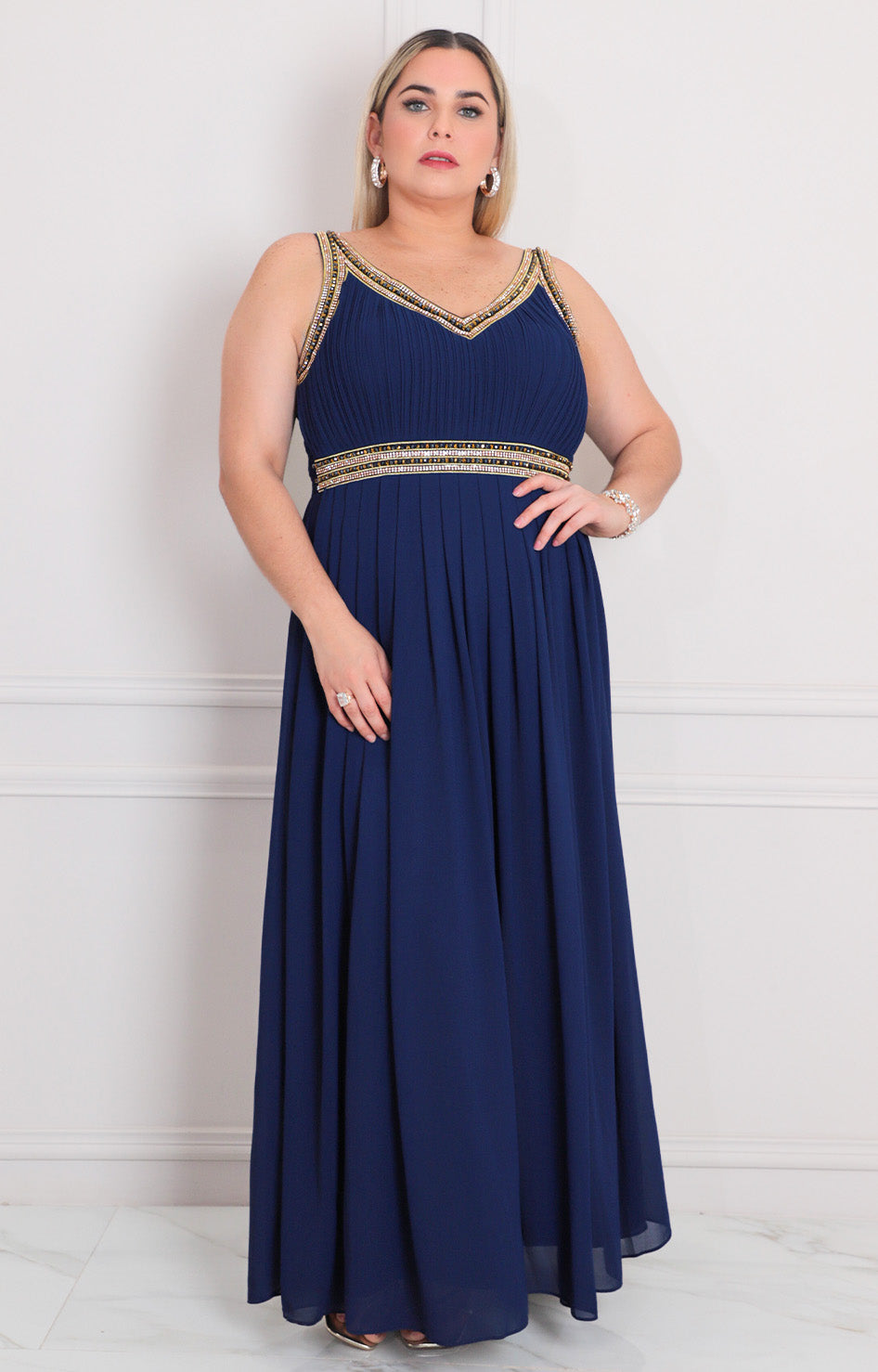 Vestido largo de tirantes - VESTIDO LARGO CURVY Boutiquemirel 