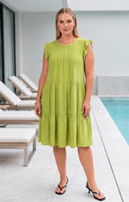 Vestido suelto con olanes - VESTIDO CORTO CURVY Boutiquemirel 