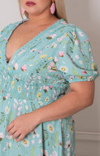 Vestido estampado floral - VESTIDO LARGO CURVY Boutiquemirel 