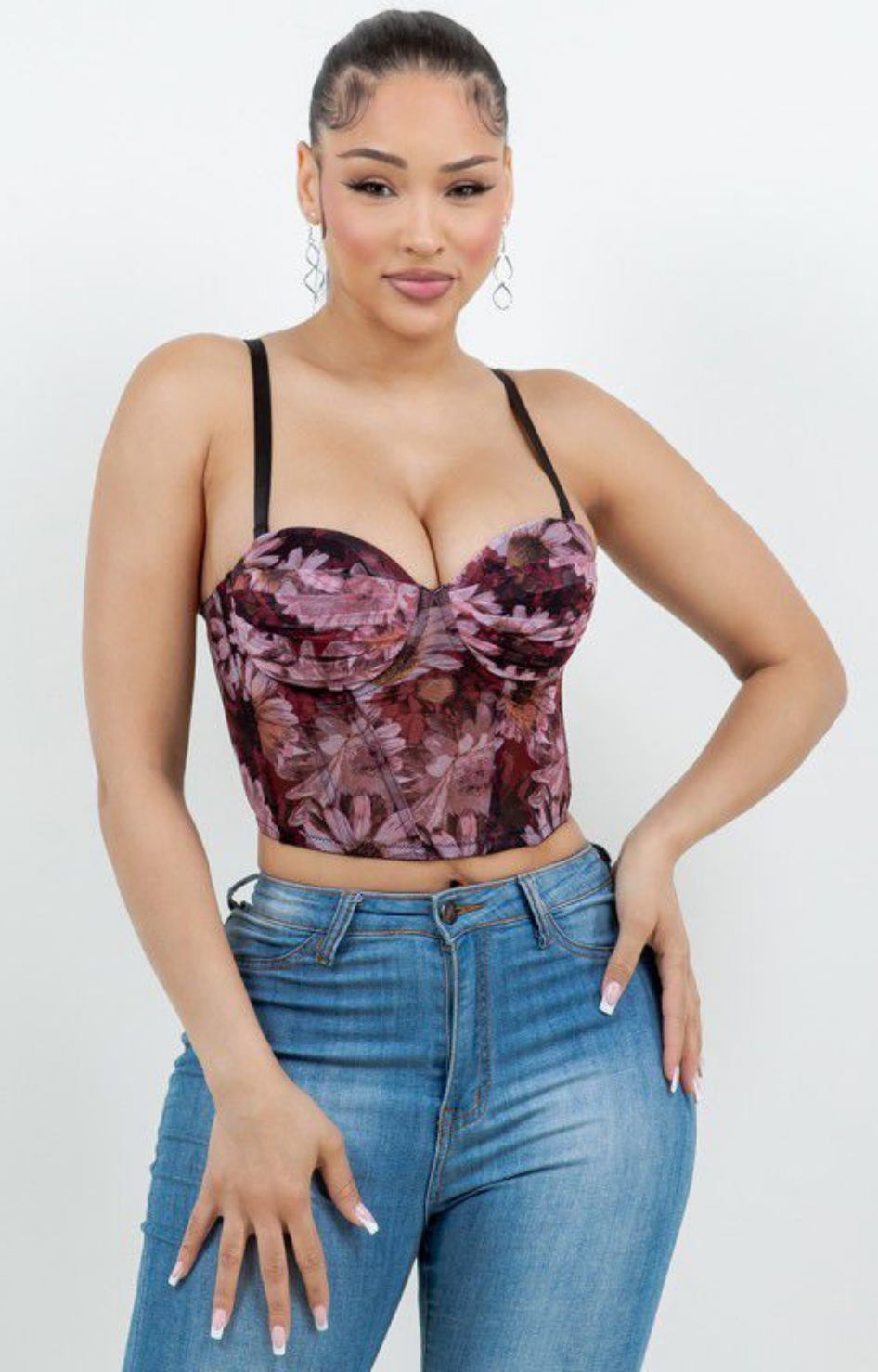 Blusa estampada de tirantes