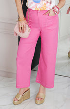 Pantalón wide leg de tiro alto