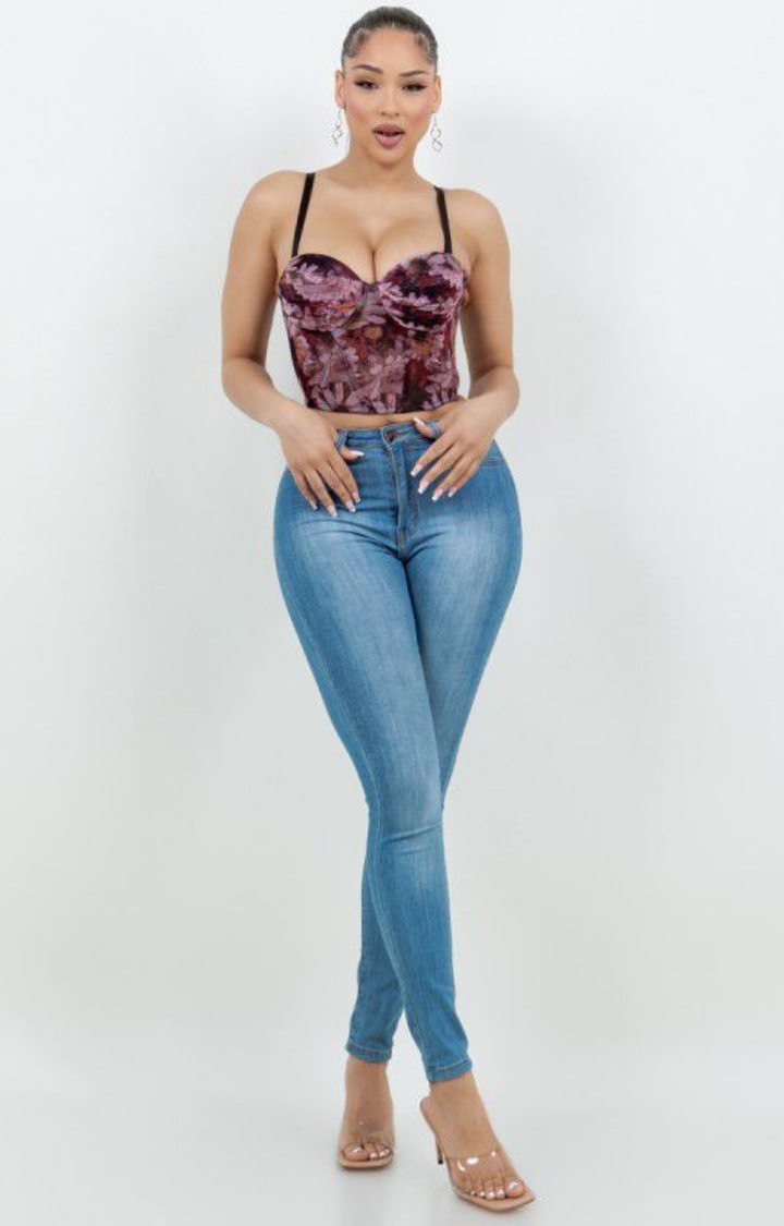 Blusa estampada de tirantes