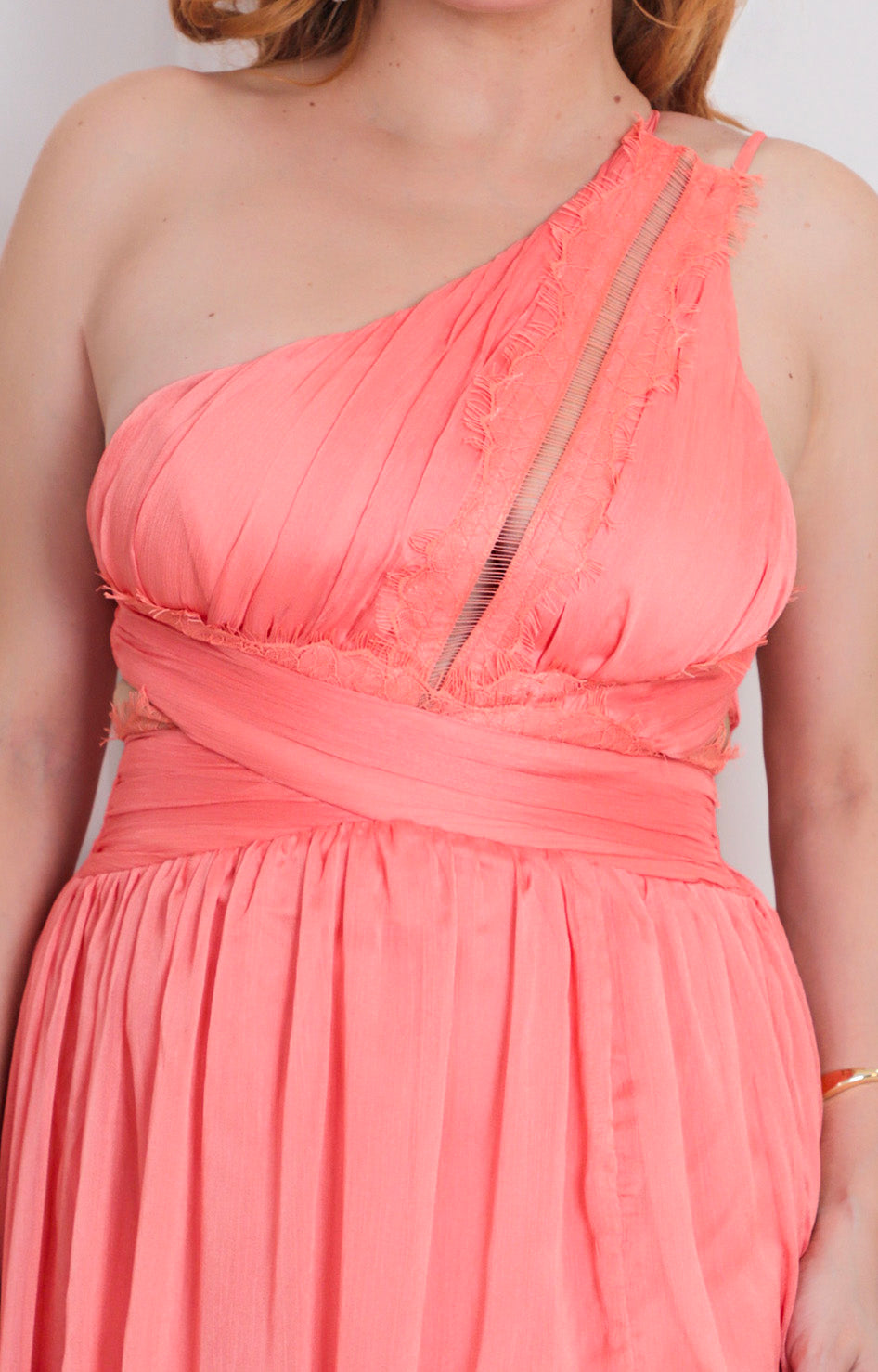 Vestido coral asimétrico - VESTIDO LARGO REGULAR Boutiquemirel 
