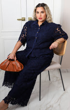 Conjunto camisero de guipur