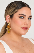Aretes colgantes de cuentas