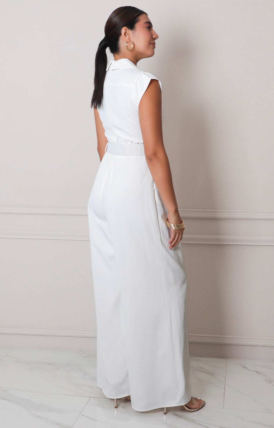 Palazzo blanco con cinturón - PALAZZO LARGO REGULAR Boutiquemirel 