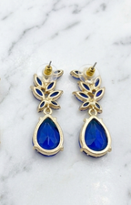Aretes de Cristal Azul