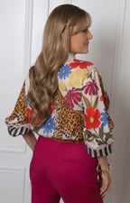 Blusa con estampado floral