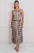 Vestido estampado con lazo