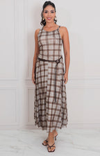Vestido estampado con lazo