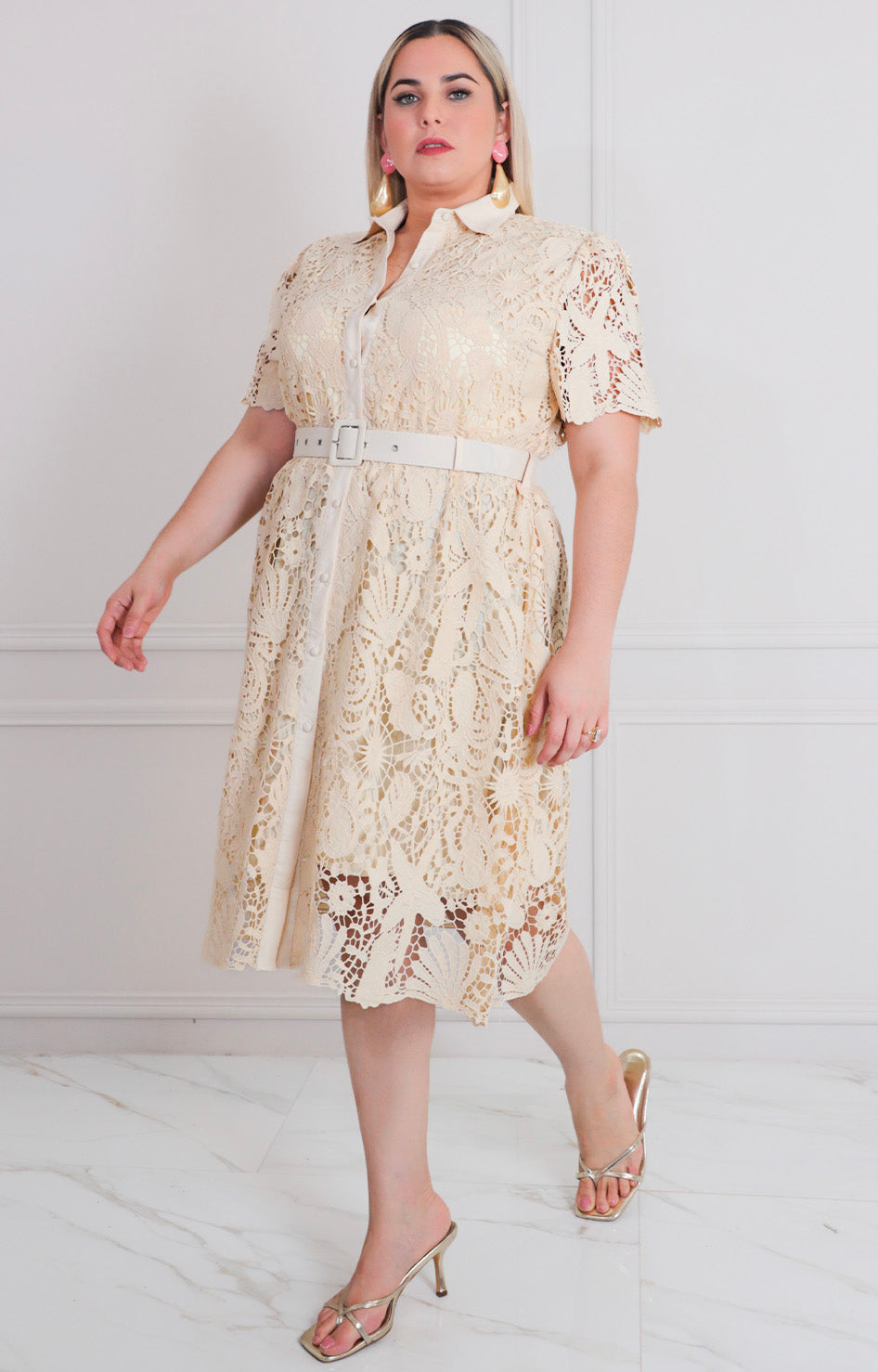 Vestido corto de guipiur - VESTIDO LARGO CURVY Boutiquemirel 