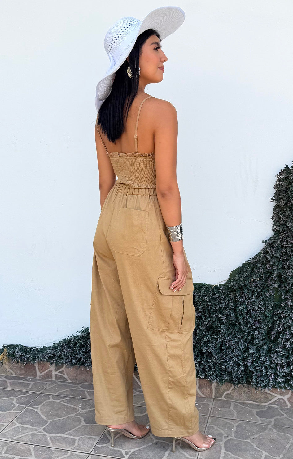 Palazzo kaki con elástico - PALAZZO LARGO REGULAR Boutiquemirel 