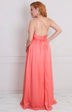 Vestido coral asimétrico - VESTIDO LARGO REGULAR Boutiquemirel 