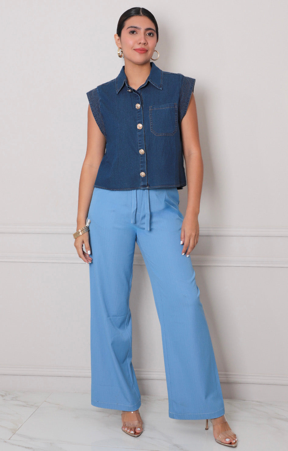 Pantalon azul - PANTALON REGULAR Boutiquemirel 
