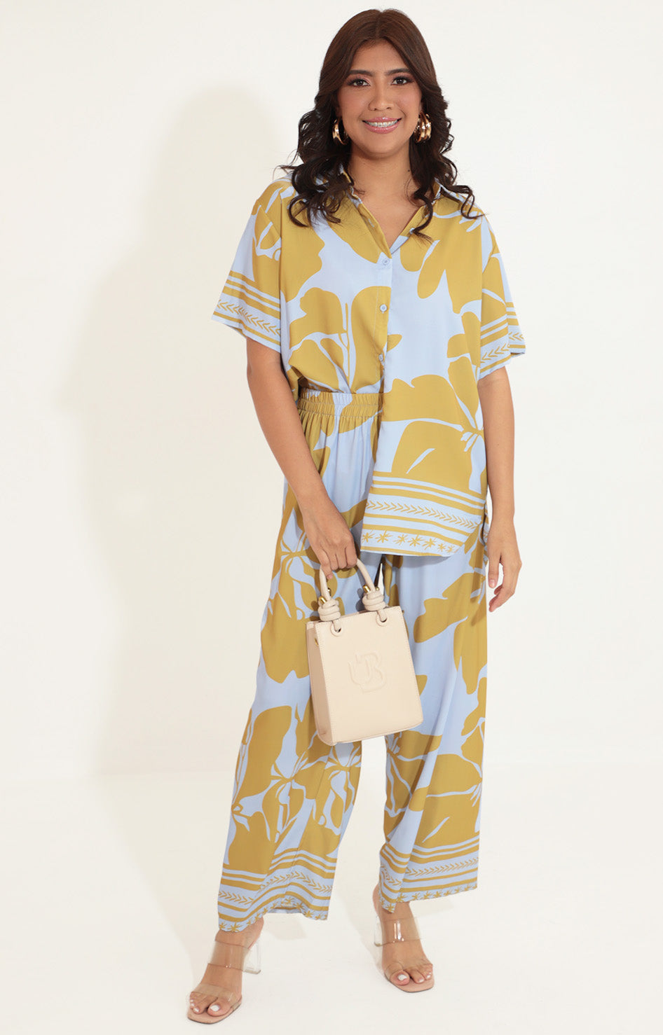 Conjunto mostaza estampado - CONJUNTO Boutiquemirel 