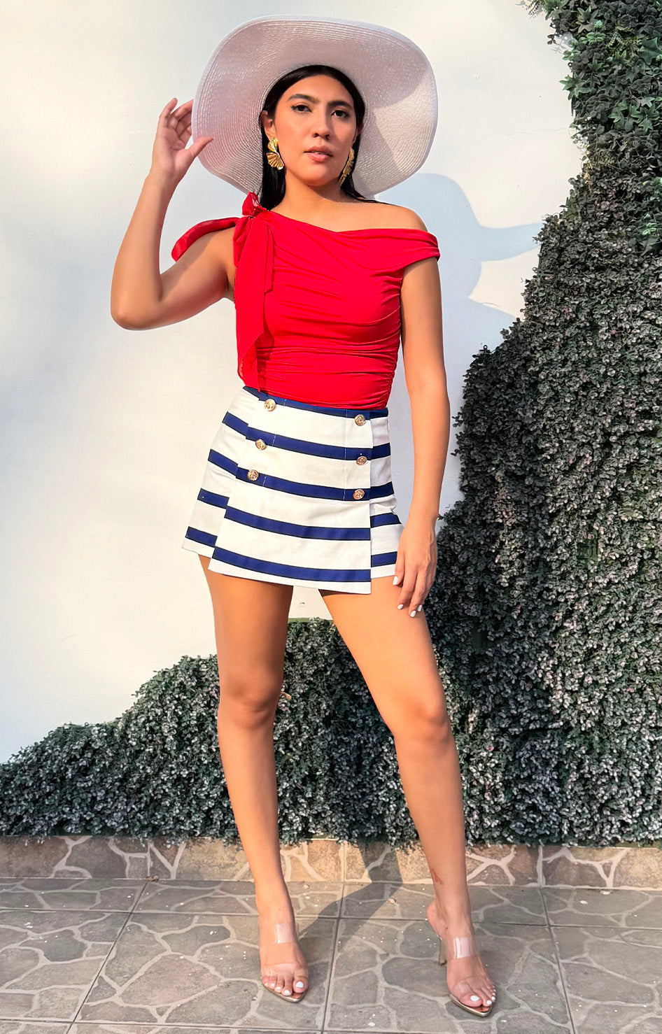 Falda con short a rayas - SHORT REGULAR Boutiquemirel 