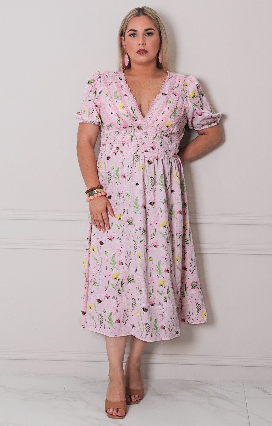 Vestido estampado floral - VESTIDO LARGO CURVY Boutiquemirel 