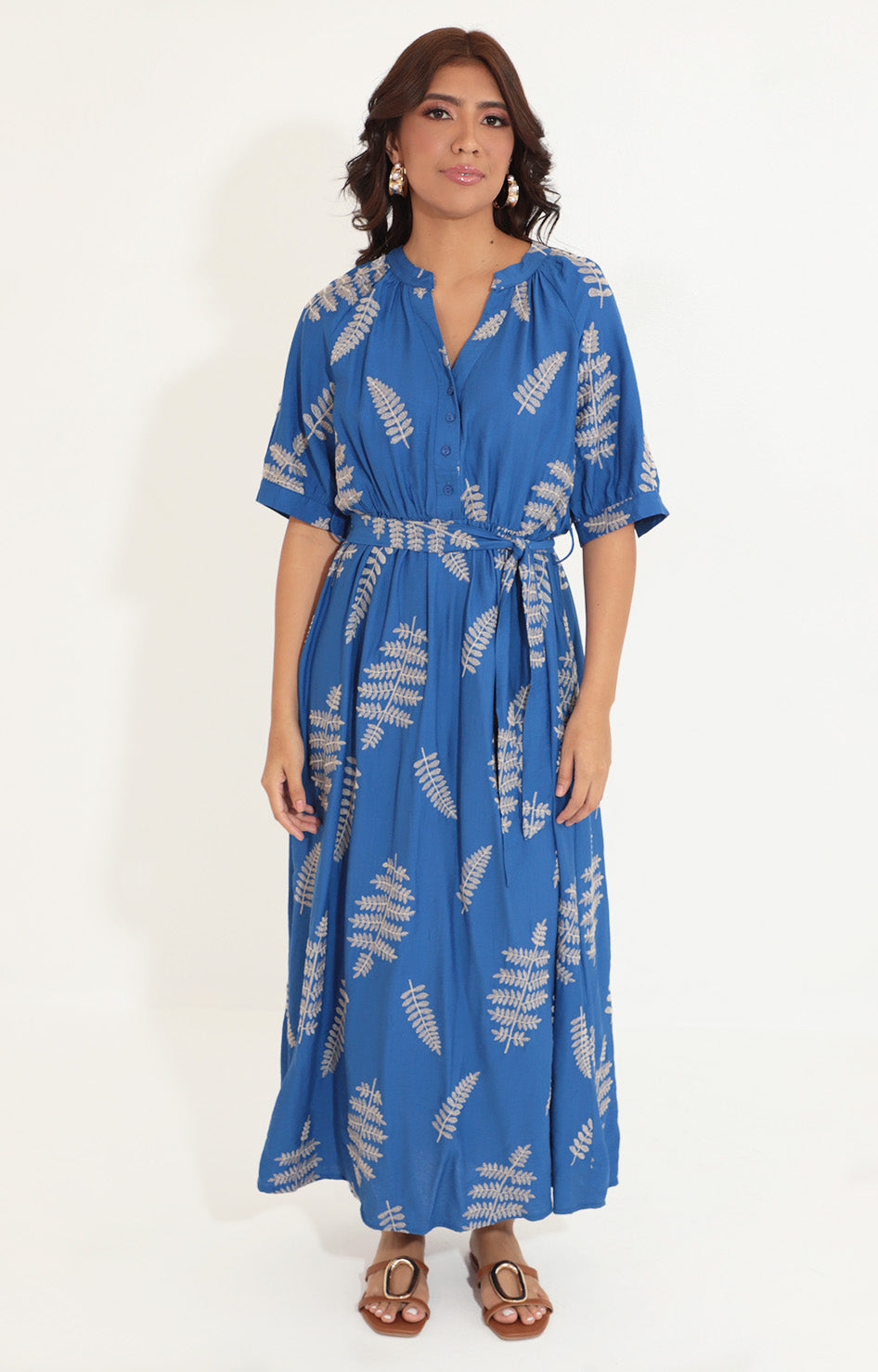 Vestido azul estampado - VESTIDO XL Boutiquemirel 