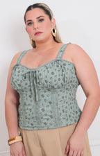 Blusa de tirantes estampada