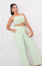 Conjunto verde de guipiur