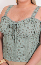 Blusa de tirantes estampada