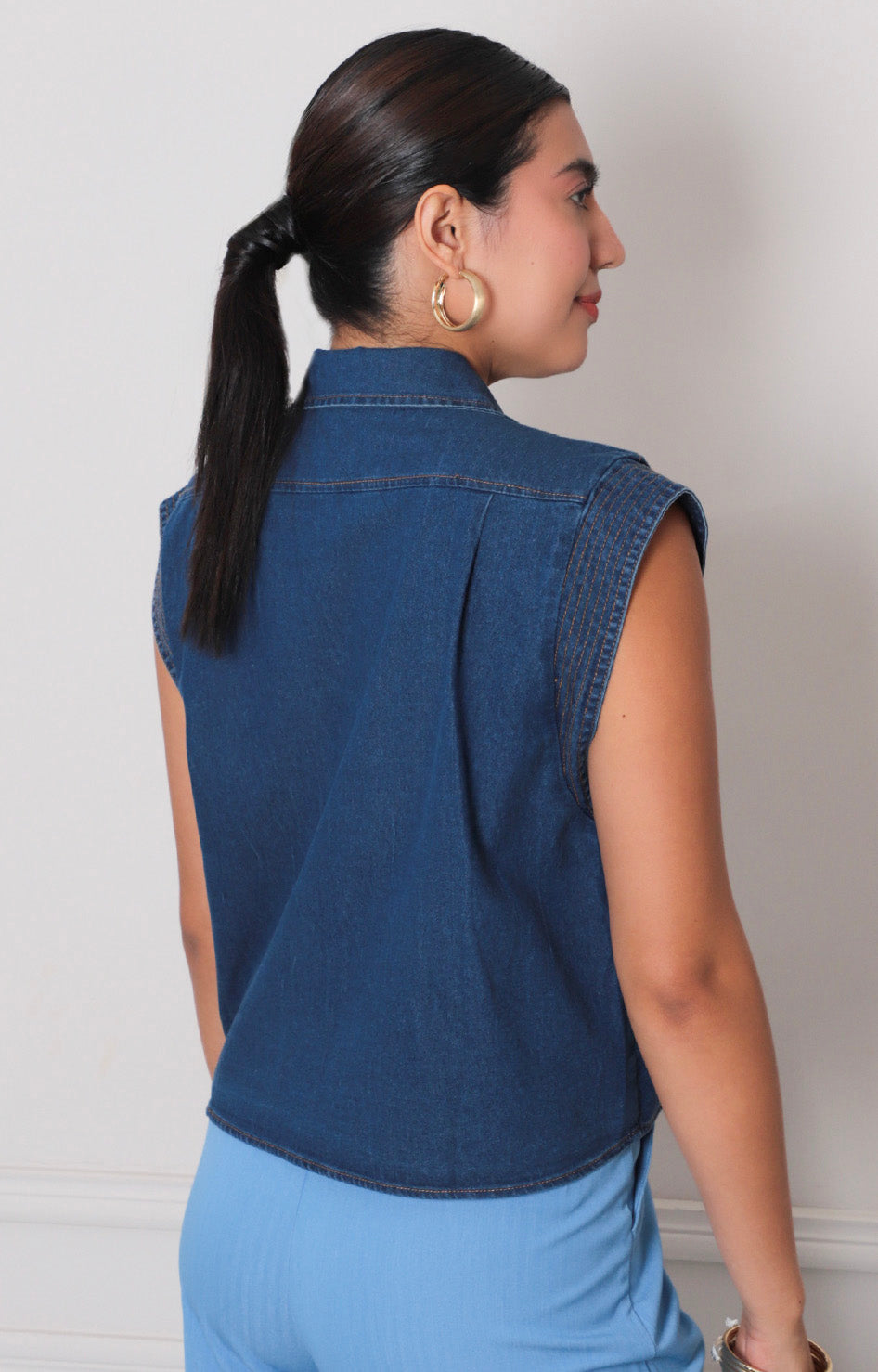 Blusa de mezclilla obscuro - BLUSAS REGULAR Boutiquemirel 