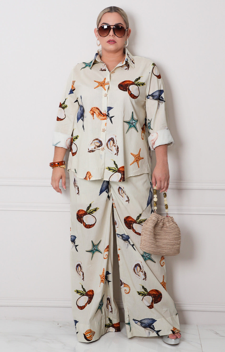 Conjunto con estampado tropical - CONJUNTO CURVY Boutiquemirel 