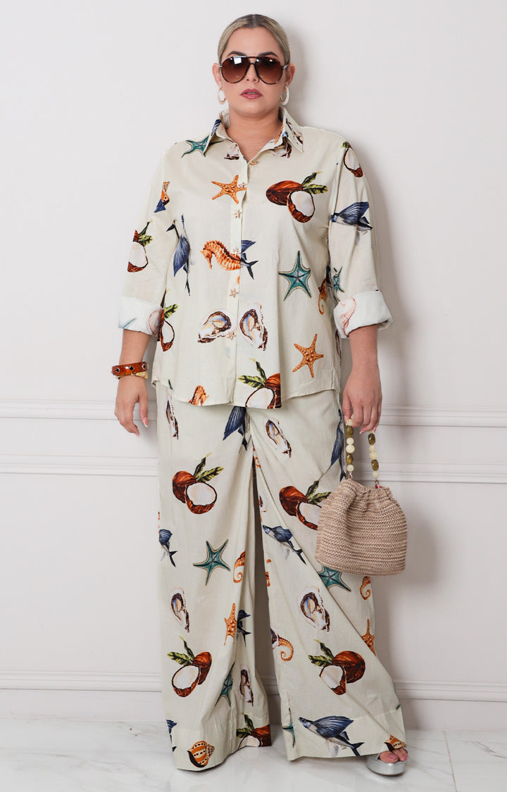 Conjunto con estampado tropical - CONJUNTO CURVY Boutiquemirel 