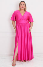 Vestido fucsia largo - VESTIDO LARGO CURVY Boutiquemirel 