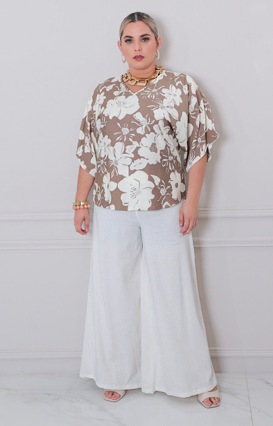 Blusa estampada de flores - BLUSAS CURVY Boutiquemirel 
