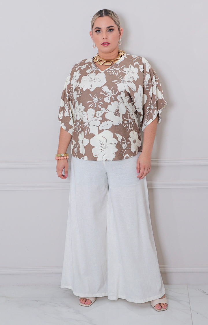 Blusa estampada de flores - BLUSAS CURVY Boutiquemirel 