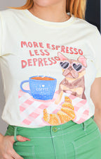 Blusa con estampado y aplicaciones de brillos