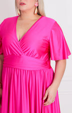 Vestido fucsia largo - VESTIDO LARGO CURVY Boutiquemirel 