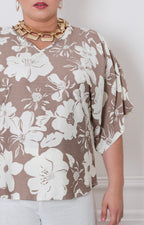 Blusa estampada de flores - BLUSAS CURVY Boutiquemirel 